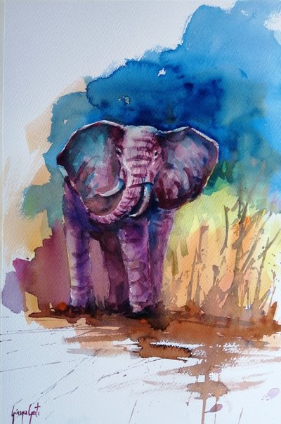 Majestoso Elefante Roxo de Giorgio Gosti