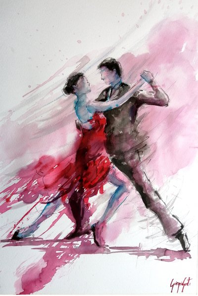 Dança do tango apaixonada de Giorgio Gosti