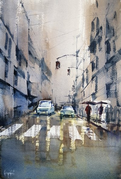 Reflexões sobre uma cidade chuvosa de Giorgio Gosti