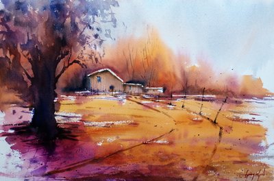 Paisagem rústica de outono de Giorgio Gosti