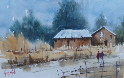 Caminho de inverno até às cabanas de Giorgio Gosti