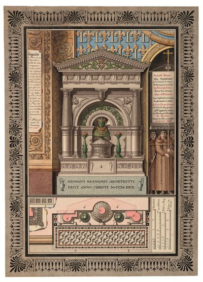 Um dos três projectos para o túmulo de Louis-Charles d