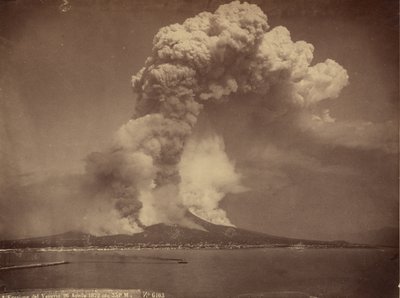 Monte Vesúvio, ativo, 1872 de Giorgio Sommer