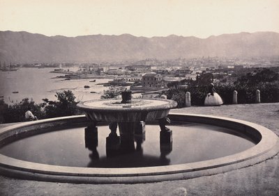 "Panorama da Villa Belmonte com a fonte. Palermo". de Giorgio Sommer