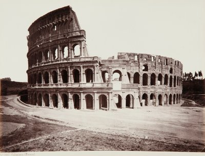 O Coliseu ou Anfiteatro Flaviano, Roma de Giorgio Sommer