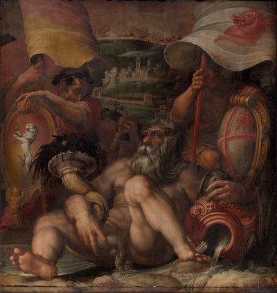 Alegoria de Colle val dElsa e San Gimignano, 1563-1565 de Giorgio Vasari