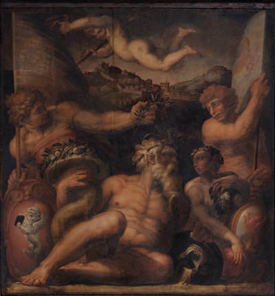 Alegoria de Cortona e Montepulciano, 1563-1565 de Giorgio Vasari