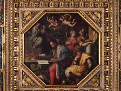 Cosimo estuda a tomada de Siena de Giorgio Vasari
