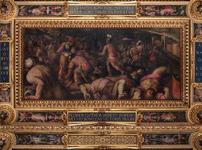 Derrota de Radagasio abaixo de Fiesole de Giorgio Vasari