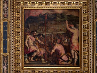 Fundação de Florentia, um assentamento romano de Giorgio Vasari