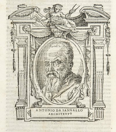 Milão, Biblioteca Braidense, Vite de piv excellent, Giorgio Vasari 1568, Antonio da Sangallo de Giorgio Vasari