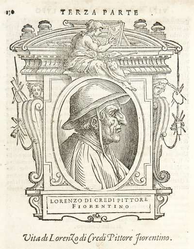 Milão, Biblioteca Braidense, Vite de piv excellent, Giorgio Vasari 1568, Lorenzo di Credi de Giorgio Vasari