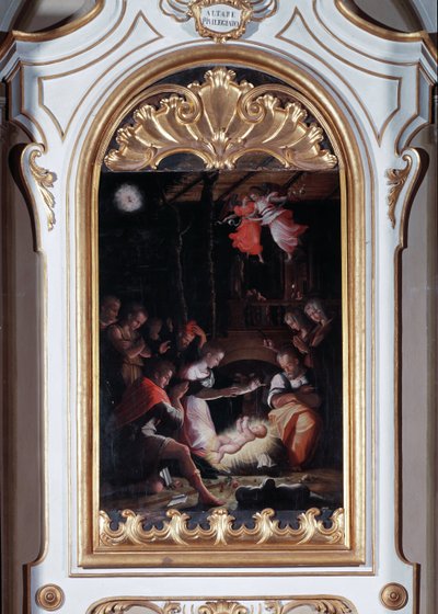Natividade (óleo sobre tela de Giorgio Vasari