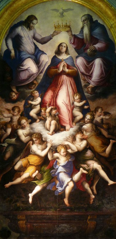 A coroação da Virgem, 1571. de Giorgio Vasari