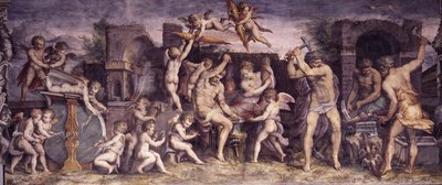 A Forja de Vulcano, 1556-1557 de Giorgio Vasari