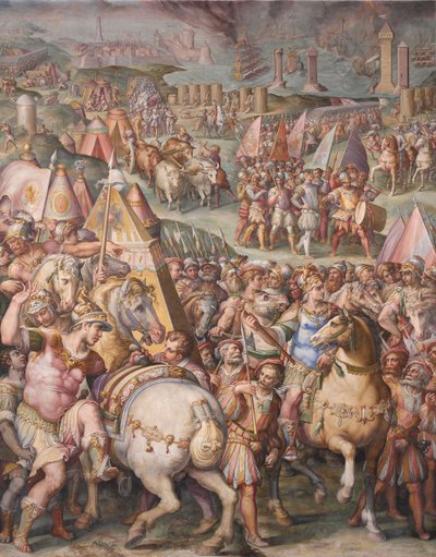 O imperador Maximiliano ergue o cerco a Livorno, 1568-1571 de Giorgio Vasari