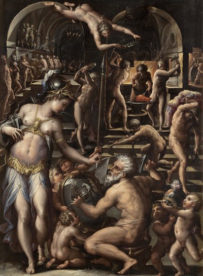 A fornalha do vulcão, 1563-1565 de Giorgio Vasari