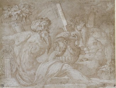 Três deuses do rio de Giorgio Vasari