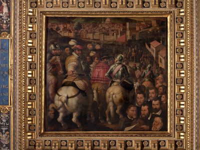 Triunfo na guerra contra Siena de Giorgio Vasari