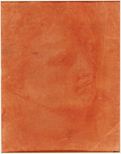 Chefe em Perfil de Três Quartos (reto); Jovem em pé apontando para a esquerda e esboços de pés, braço (verso) de Giorgione
