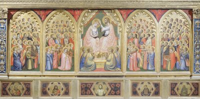 Itália, Florença, Basílica da Santa Cruz, Capela de Bandini Baroncelli, Coroação da Virgem de Giotto (c.1266 1337)