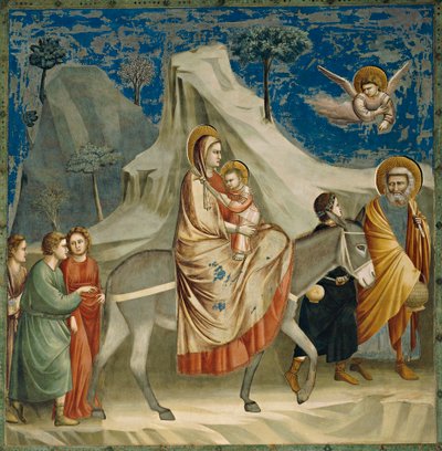 O Voo para o Egipto, Pormenores da Vida e Paixão de Cristo de Giotto (c.1266 1337)