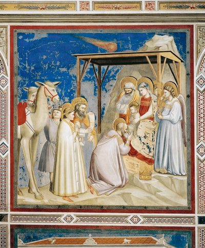 Adoração dos Magos na Capela Scrovegni, Pádua de Giotto (c.1266 1337)