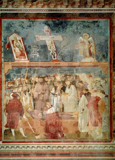 Vida de São Francisco de Assis: A verificação dos estigmas (São Jerônimo examinando os estigmas - Fresco de Giotto (c.1266 1337)