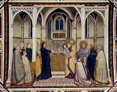 Apresentação no templo (fresco de Giotto (c.1266 1337)