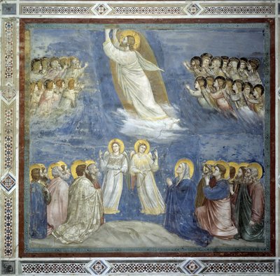 A Ascensão de Cristo. Fresco de Giotto di Bondone (1267-1337) de Giotto (c.1266-1337)
