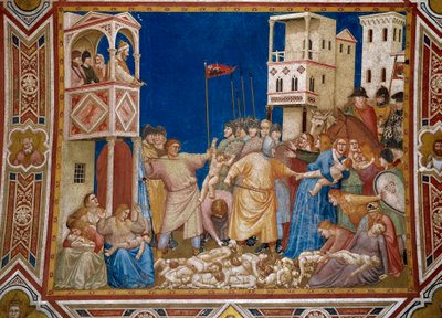 O massacre do Innocents Fresco por Giotto di Bondone (1267-1337) de Giotto (c.1266 1337)