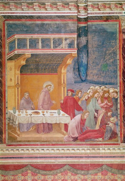 São Francisco prevê a morte de um cavaleiro em Celano, c.1297-99 de Giotto di Bondone
