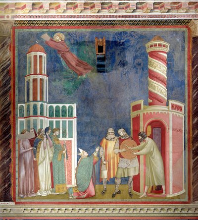 São Francisco libera o herético, 1297-99 de Giotto di Bondone