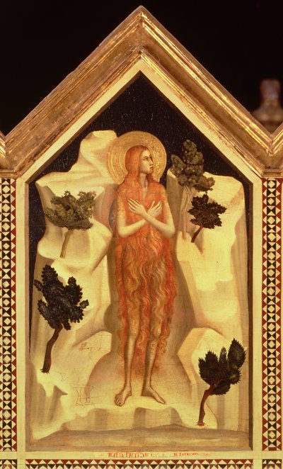 Santa Maria Madalena, do detalhe do painel direito do meio do Reverendo Polyptych St. 66553-66568 de Giotto di Bondone