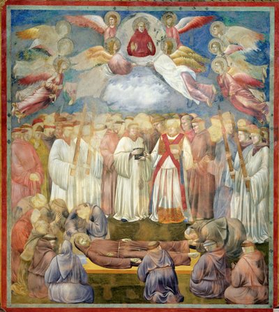 A morte de São Francisco, 1297-99 de Giotto di Bondone