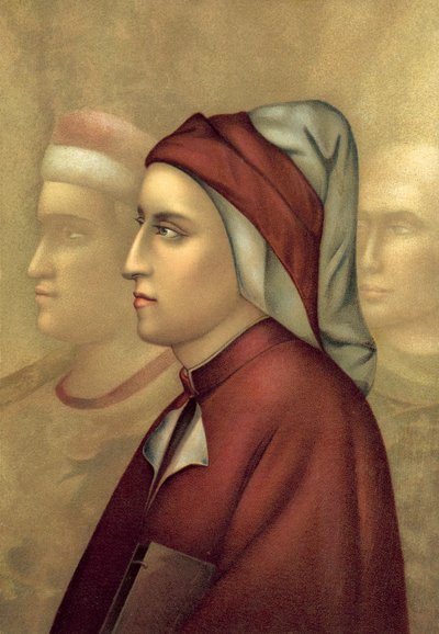 Dante Alighieri (cromolito) de Giotto di Bondone after Giotto di Bondone after