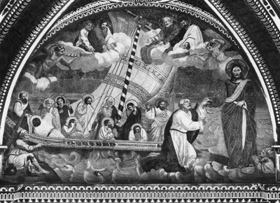 A Navicella de São Pedro (mosaico) de Giotto di Bondone after Giotto di Bondone after