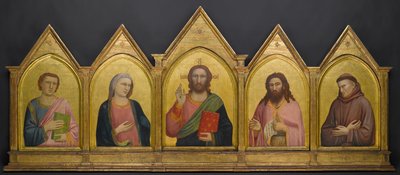 O Retábulo Peruzzi, c.1310-1315 (têmpera e folha de ouro no painel) de Giotto di Bondone