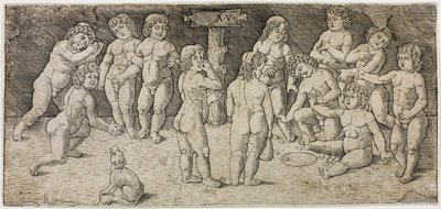 Doze Cupidos Jogando de Giovan Pietro Birago