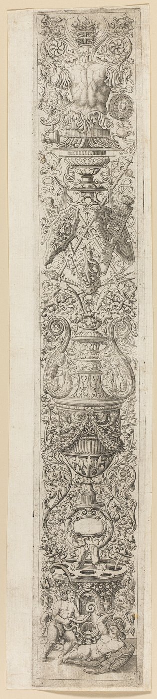 Duas Crianças Usando Capacetes, placa três dos Doze Painéis Ornamentais de Giovan Pietro Birago