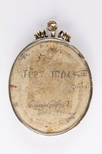Verso do retrato de Cristo Zaga (Ṣägga Krǝstos) de Giovanna Garzoni