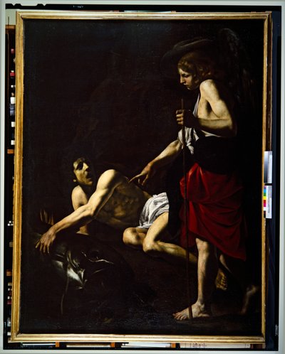Tobias e o Anjo (painel) de Giovanni Battista Caracciolo