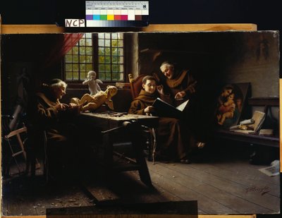 Na oficina (óleo sobre tela) de Giovanni Battista Torriglia