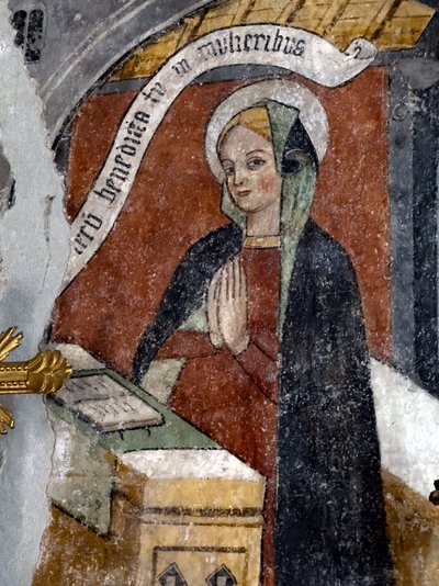 Os frescos da capela da Anunciação, cerca de 1470 (fresco) de Giovanni (attr. to) Baleison