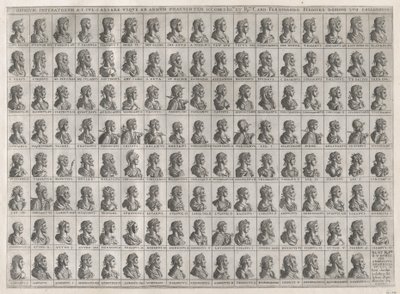 O Espelho Romano da Magnificência: Retratos dos Imperadores de Júlio César a Rodolfo II..., 1582 de Giovanni Ambrogio Brambilla
