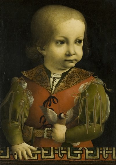 Francesco Sforza quando criança (óleo sobre tela) de Giovanni Ambrogio de Predis