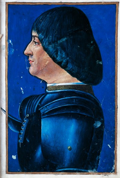 Retrato de Ludovico Maria Sforza, mouro (Vigevano, Itália) de Giovanni Ambrogio de Predis