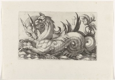 Dois monstros marinhos de Giovanni Andrea Maglioli