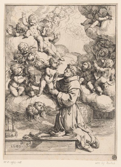 Santo Antônio de Pádua com o Menino Jesus de Giovanni Andrea Podestà (attributed to)