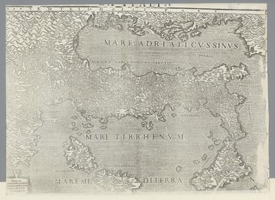 Mapa da Itália de Giovanni Andrea Vavassore